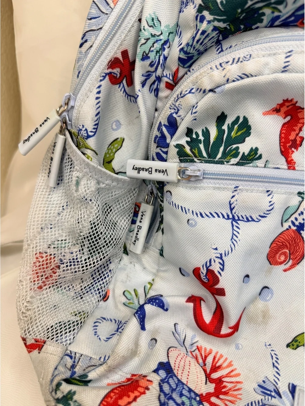 Vera Bradley Anchors Aweigh Essential Large Backpack Retired Pattern